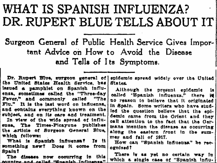 The great influenza pandemic essay