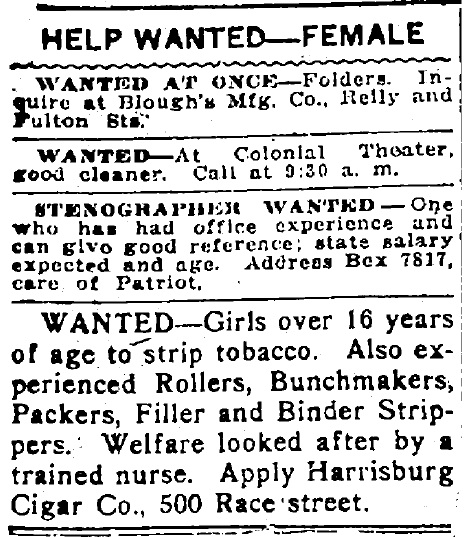 Newspaper Help Wanted Advertisements Genealogy And Ancestry