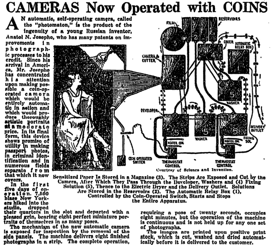 An article about phone booths, Oregon Journal newspaper 23 January 1927