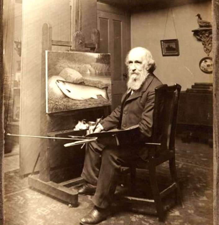 Photo: Walter Brackett working in his studio in Boston, Massachusetts. Credit: Maine Memory Network via Maine Historical Society.