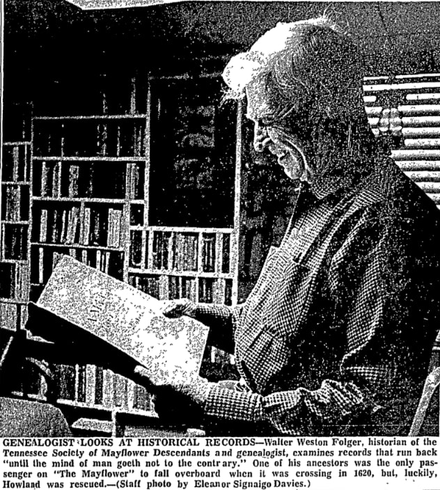 An article about Walter Folger, Chattanooga News-Free Press newspaper 25 November 1971