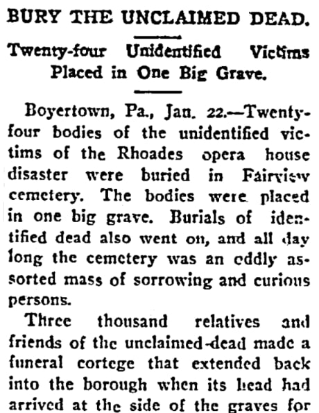 An article about the Fairview Cemetery, Emporia Gazette newspaper 22 January 1908