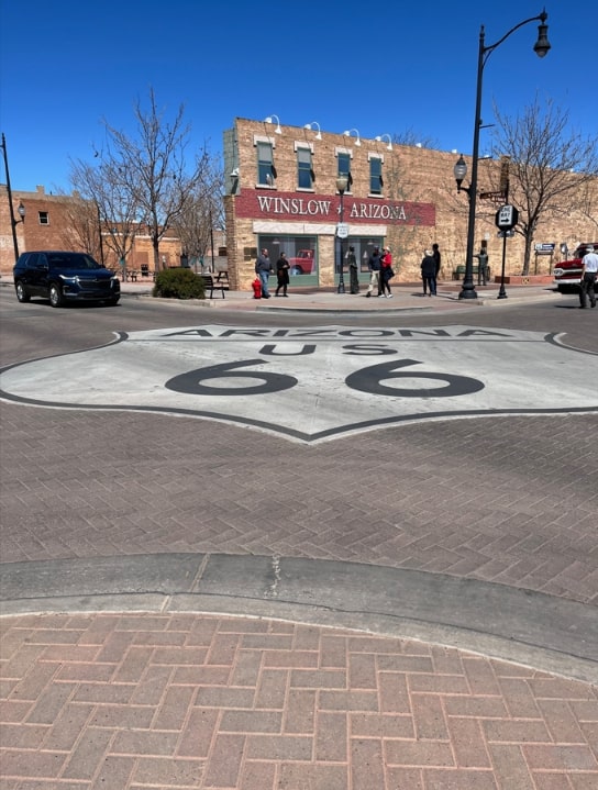 Photo: old Route 66, Winslow, Arizona. Credit: Gena Philibert-Ortega.