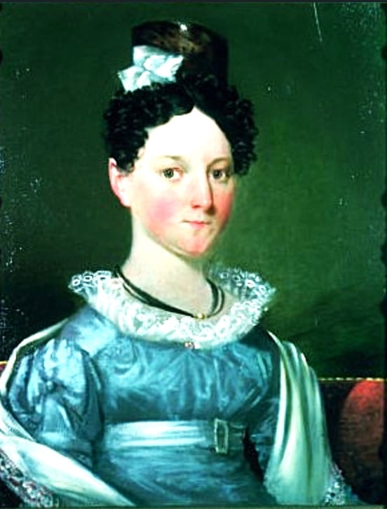 Illustration: Esther (Allen) Howland. Artist: Charles Curtis of Worcester, Massachusetts, in March 1825. Credit: Old Sturbridge Village, Sturbridge, Massachusetts.