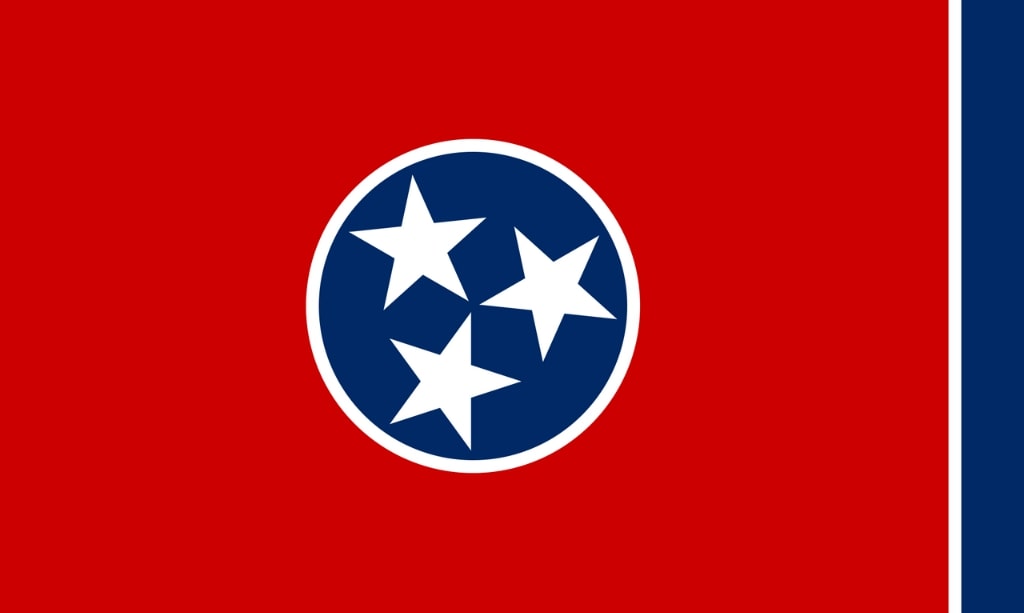 Illustration: Tennessee state flag. Credit: Wikimedia Commons.