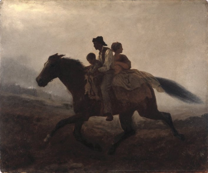 Illustration: “A Ride for Liberty – The Fugitive Slaves,” by Eastman Johnson, c. 1862. Credit: Brooklyn Museum; Wikimedia Commons.