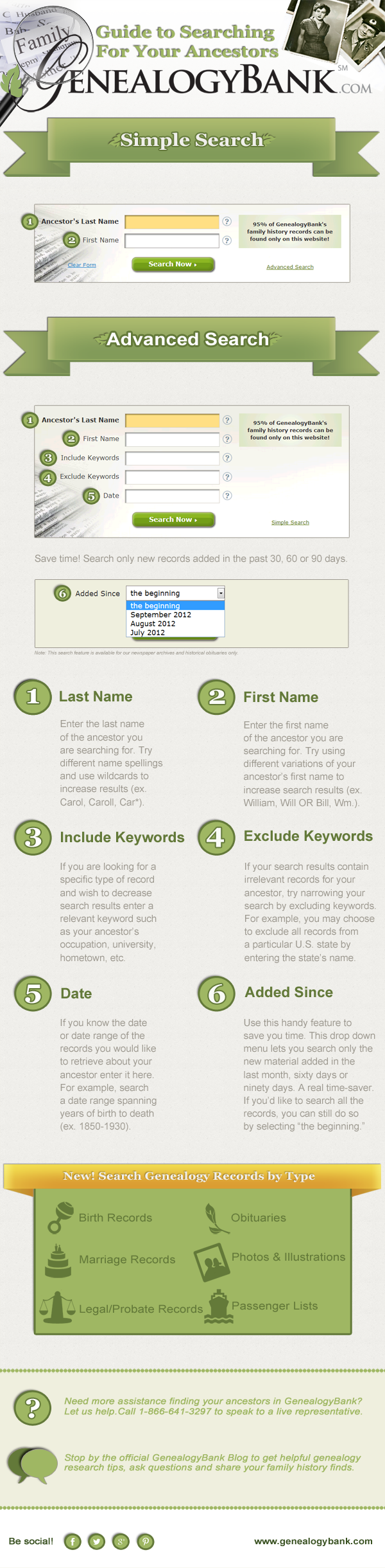 GenealogyBank Search Guide