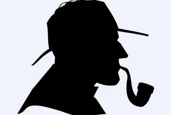 Illustration: a drawing of detective Sherlock Holmes