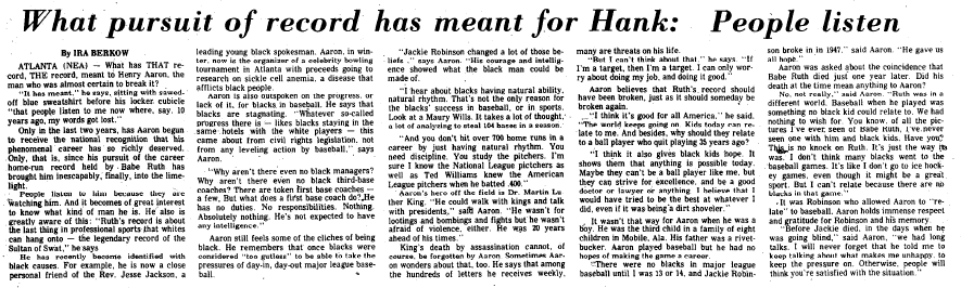 Remembering 715: Forty years ago, Hank Aaron rocked bias and hatred with  one mighty blow – New York Daily News