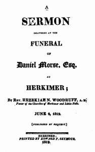 Daniel Morse Funeral Sermon Outline June 04, 1819