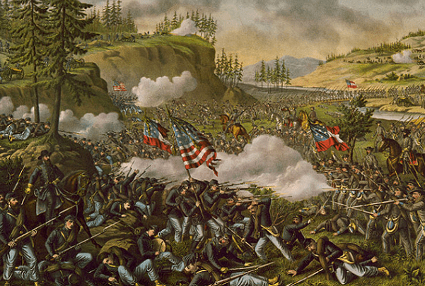 Illustration: Civil War Battle of Chickamauga. Credit: Kurz & Allison; U.S. Library of Congress, Prints and Photographs Division.