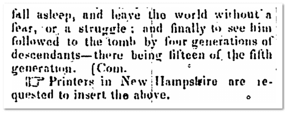 the abbreviation "com." from the Newburyport Herald newspaper 7 August 1838