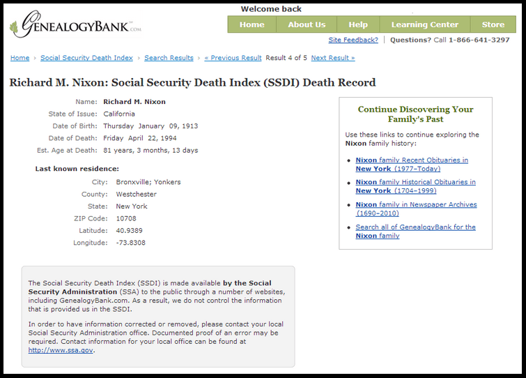 SSDI Quiz Understanding the U.S. Social Security Death Index