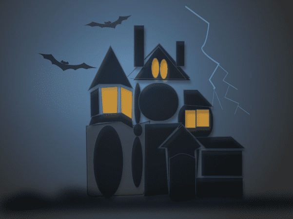 Illustration: a haunted house