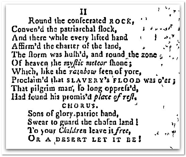 poem about Plymouth Rock by Thomas Paine, Federal Observer newspaper article 4 January 1799