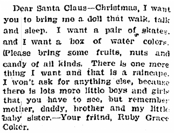 write a letter to santa claus