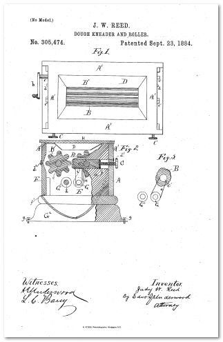 illustration of Judy Reed's dough kneader