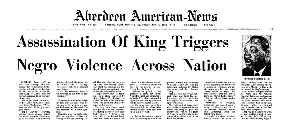 46th Anniversary of Dr Martin Luther King Jr s Assassination