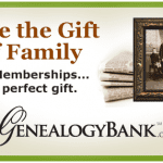 ad for gift subscriptions to GenealogyBank
