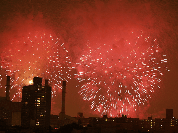 Photo: Fourth of July fireworks over the East Village of New York City. Credit: David Shankbone; Wikimedia Commons.