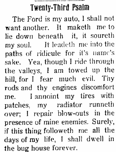 Henry ford model t newspaper articles #5