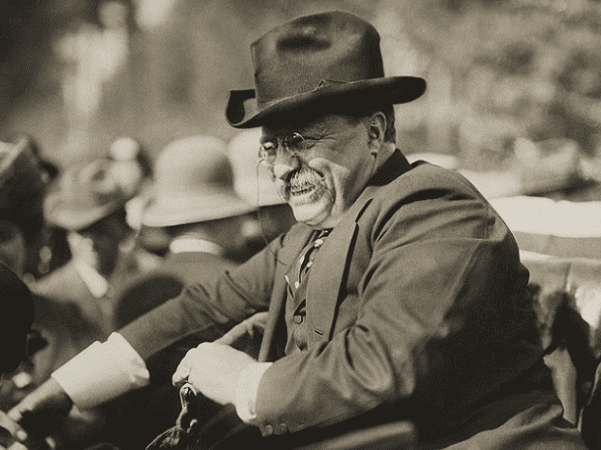 Photo: ex-President Theodore "Teddy" Roosevelt shortly after leaving office, 25 October 1910. Credit: American Press Association; Wikimedia Commons.