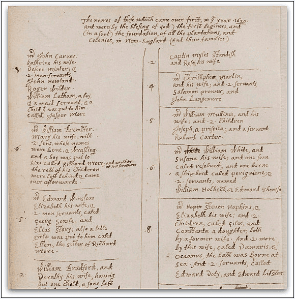 mayflower second voyage passenger list