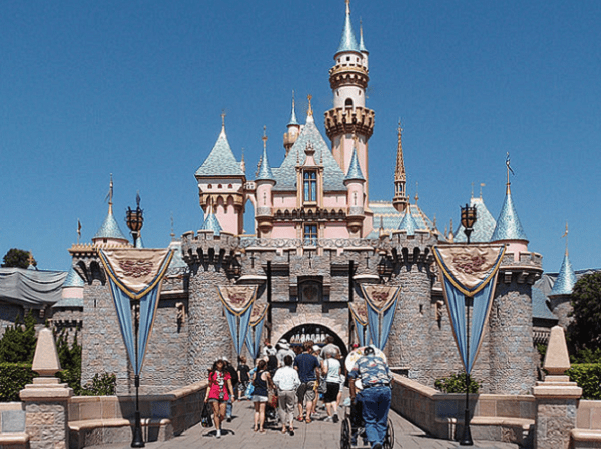 Photo: castle at Disneyland, Anaheim, California. Credit: Tuxyso; Wikimedia Commons.