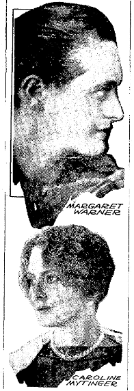 portraits of Margaret Warner and Caroline Mytinger, Plain Dealer newspaper article 10 February 1930