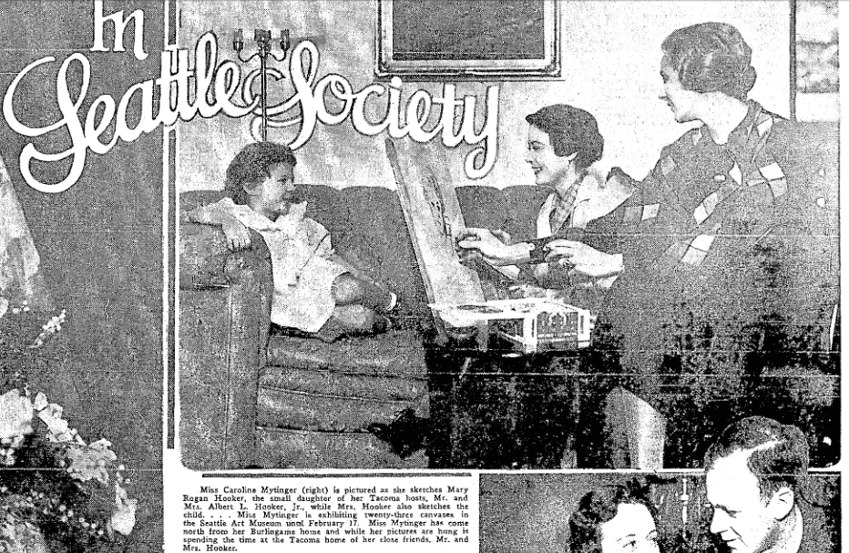 photo of Caroline Mytinger, Seattle Daily Times newspaper article 3 February 1935