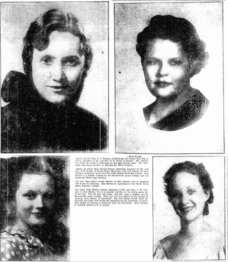 an article about women attending college, Heraldo de Brownsville newspaper article 11 October 1936