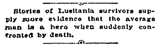 article about Germany sinking the passenger ship Lusitania, Tulsa World newspaper article 29 May 1915