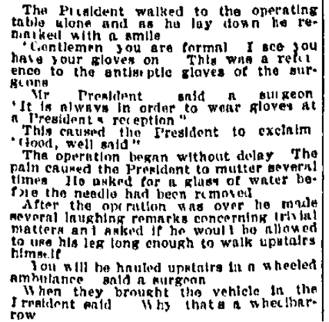Quotes from President Roosevelt, Kansas City Star newspaper article 24 September 1902
