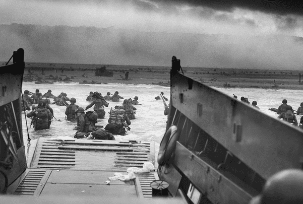 Photo: U.S. troops landing during D-Day. Credit: Chief Photographer's Mate Robert F. Sargent; National Archives and Records Administration; Wikimedia Commons.