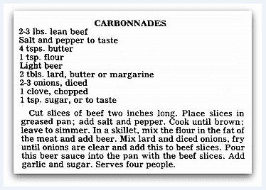 A beef stir-fry recipe, Mobile Register newspaper article 22 November 1981