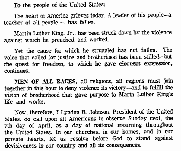 An article about the assassination of Dr. Martin Luther King, Jr., Boston Herald newspaper article 6 April 1968