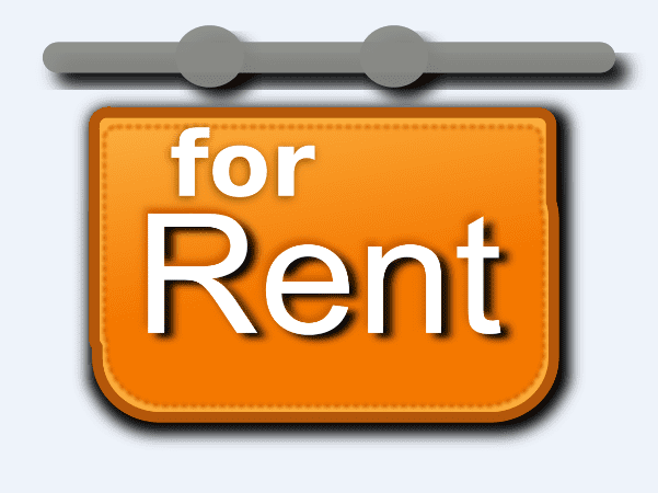 Illustration: a "for rent" sign