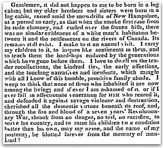 A speech by Daniel Webster, New-Bedford Mercury newspaper article 4 September 1840