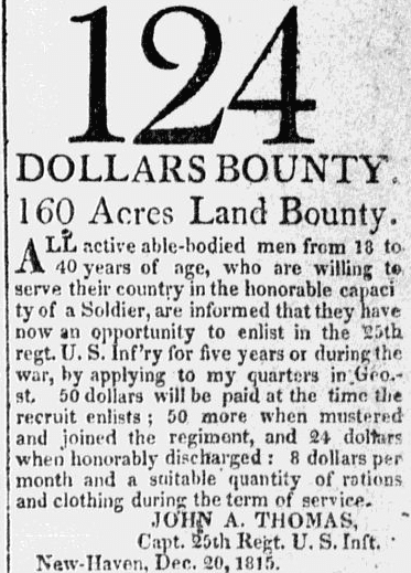 War of 1812 Recruitment Advertisements: What Induced Your Ancestor to ...