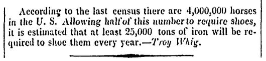 An article about the 1840 U.S. Census, Christian Intelligencer newspaper article 23 July 1842