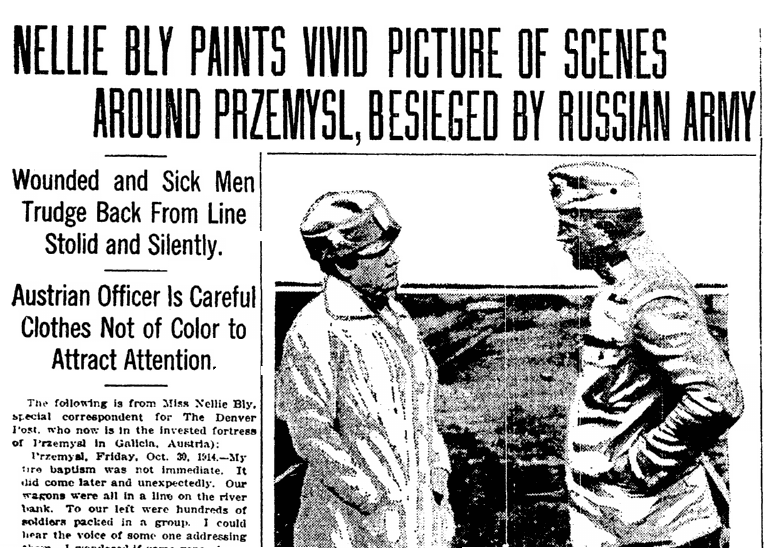 An article about Nellie Bly, Denver Post newspaper article 26 December 1914