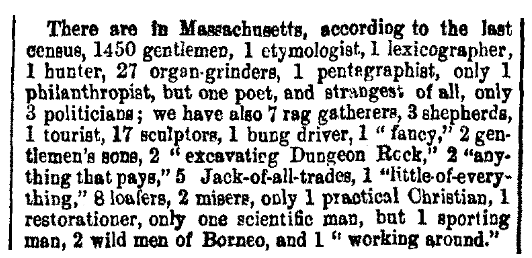 An article about the 1860 U.S. Census, New-York Freeman’s Journal and Catholic Register newspaper article 30 January 1864