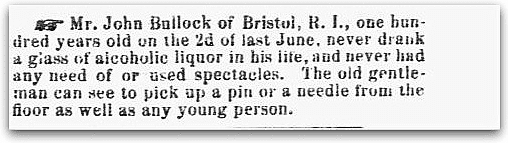 An article about John Bullock, Sun newspaper article 19 August 1869