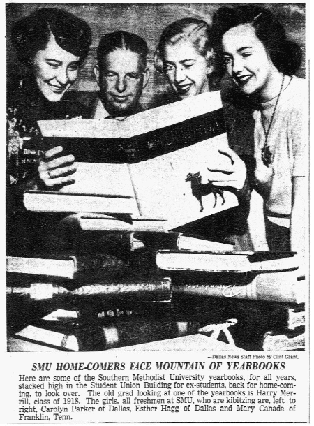 An article about school yearbooks, Dallas Morning News newspaper article 22 November 1952