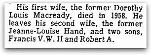 An obituary for Francis Van Wyck Mason, Evening Star newspaper article 30 August 1978