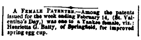 An article about Henrietta Batty, Boston Traveler newspaper article 20 February 1860