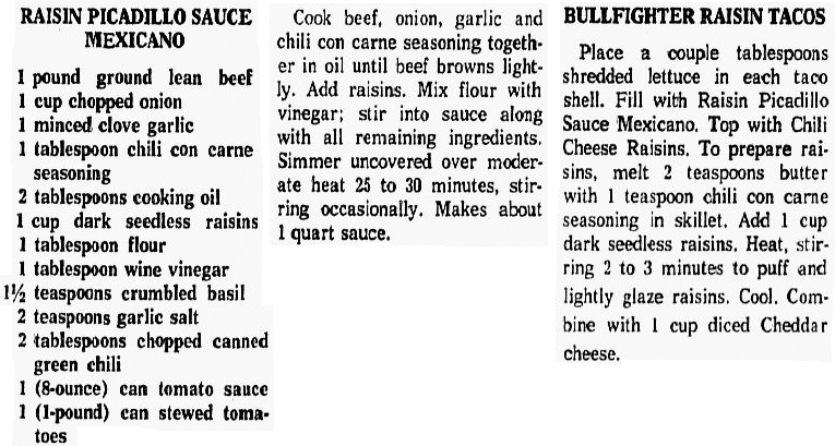 A taco recipe, Dallas Morning News newspaper article 6 May 1965