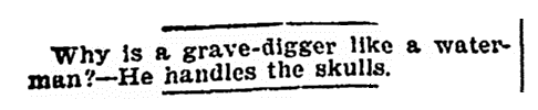 A Halloween joke, Denver Post newspaper article 1 November 1899