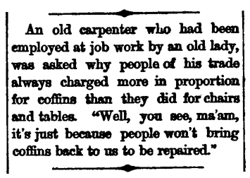 A Halloween joke, Highland Weekly News newspaper article 31 October 1872
