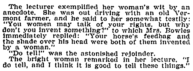 An article about women inventors, New York Tribune newspaper article 19 June 1899